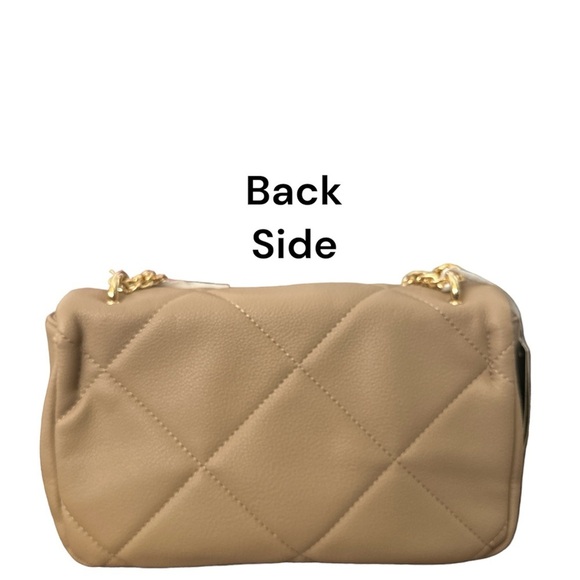 Beige Nude Color Quilted Crossbody Bag BNWT - Picture 6 of 7